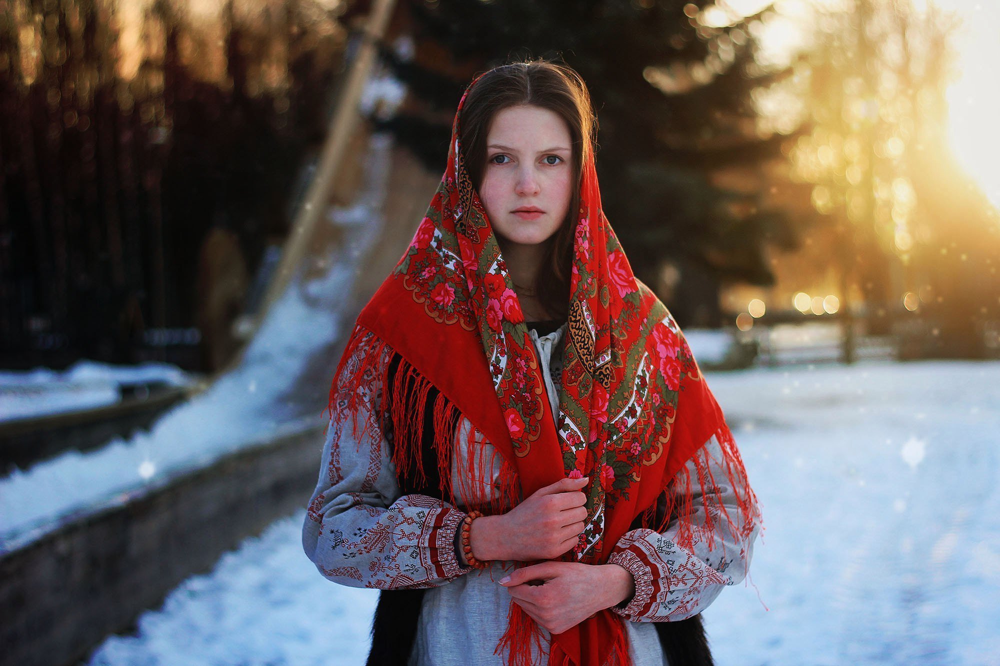 Girls in Slavic costumes in Hanzhong
