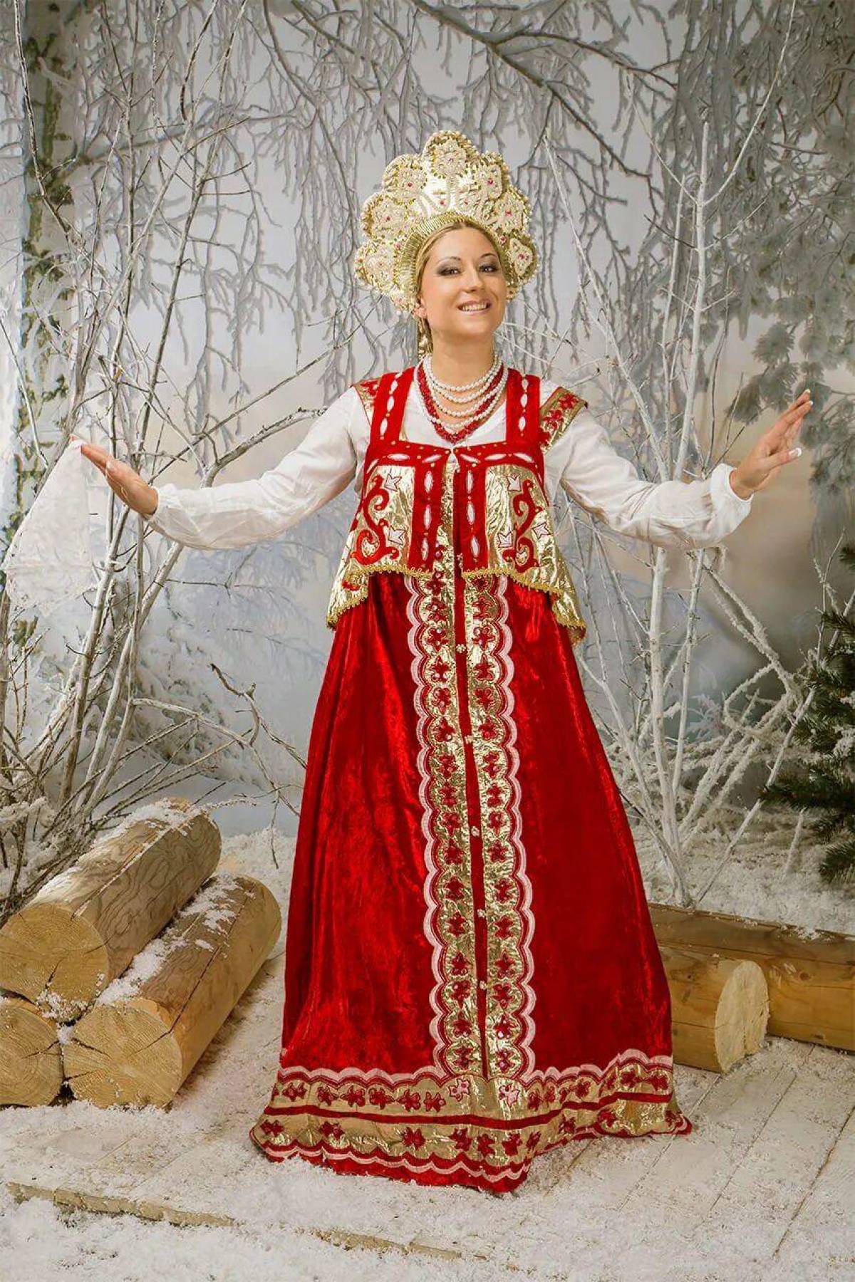 Girls in Slavic costumes in Hanzhong