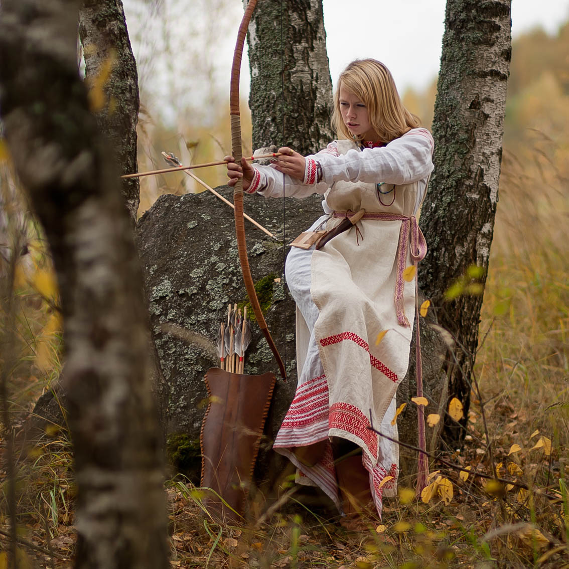 Sexy photo Girls in Slavic costumes in Hanzhong